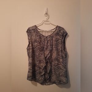 Black and White Patterned Blouse